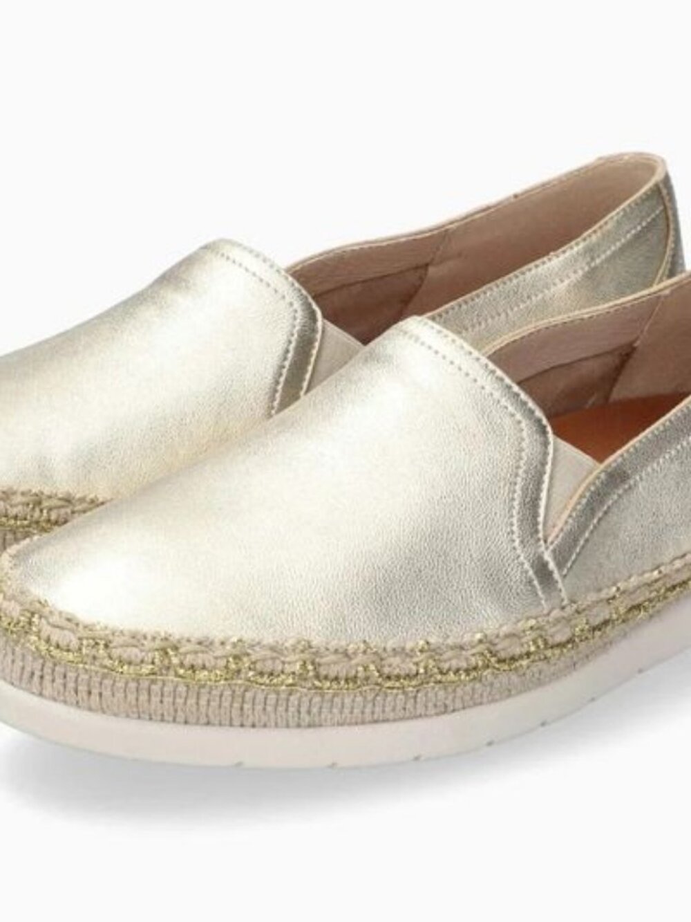 Mephisto  Women's Valina Slip-On Shoes, Gold Leather  Women Size 9.5